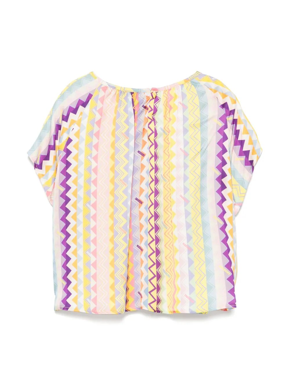 Missoni Kids Shirt met zigzag-print - Geel