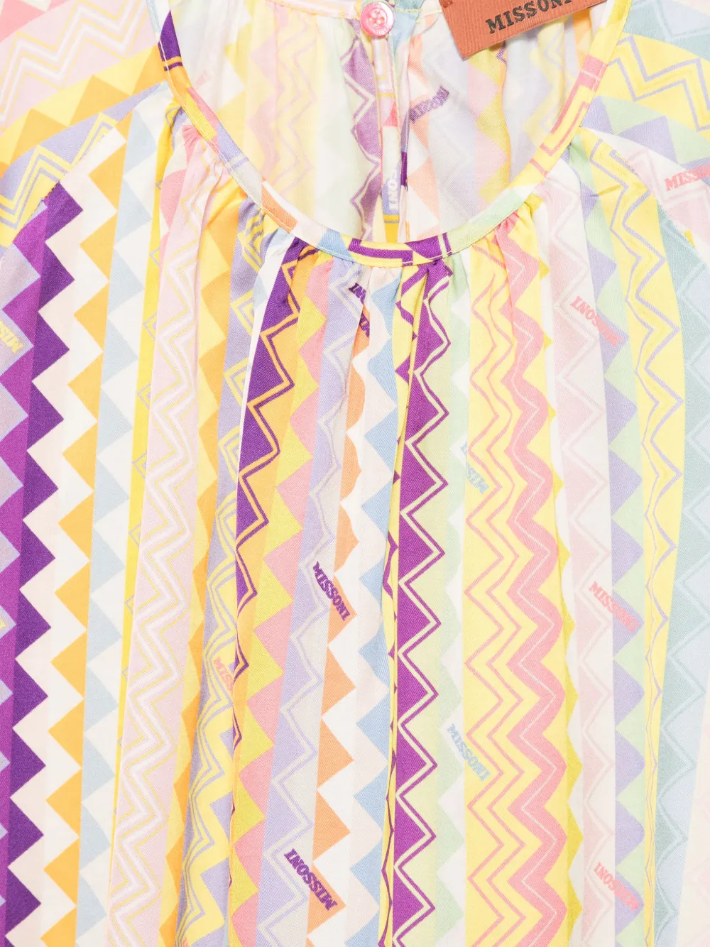 Missoni Kids Shirt met zigzag-print Geel