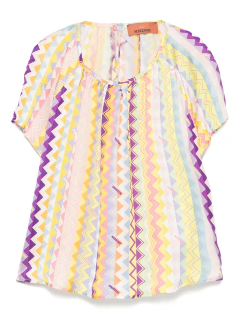 Missoni Kids Blusa com estampa chevron