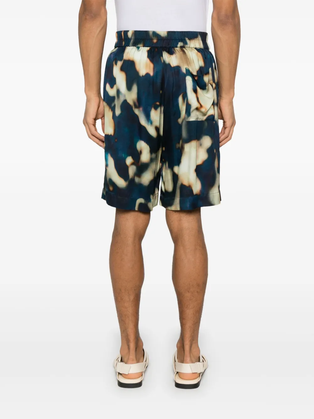 Laneus Bermuda shorts met print Blauw