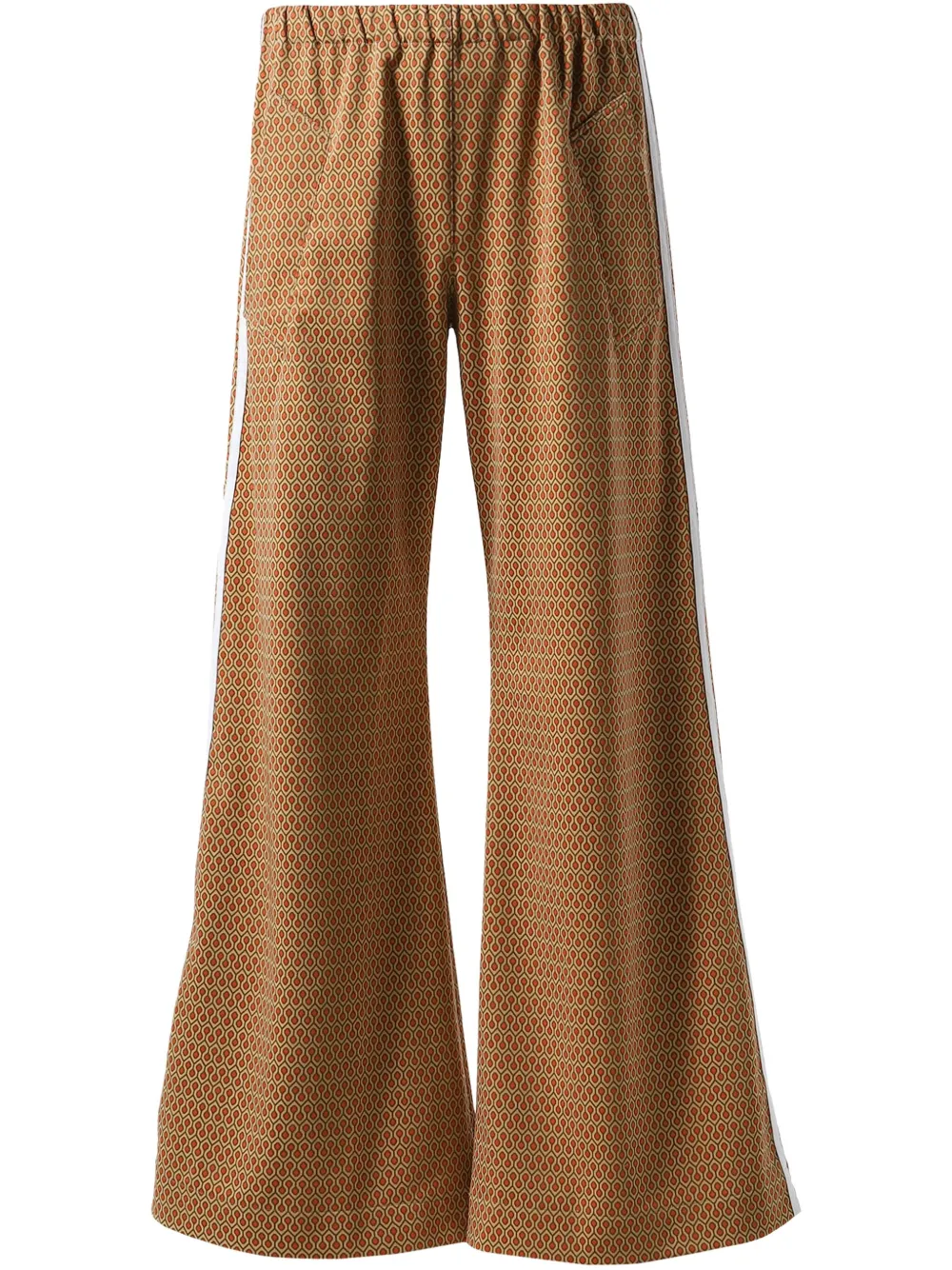 EGONlab. geometric-print track pants | Brown | Image 1