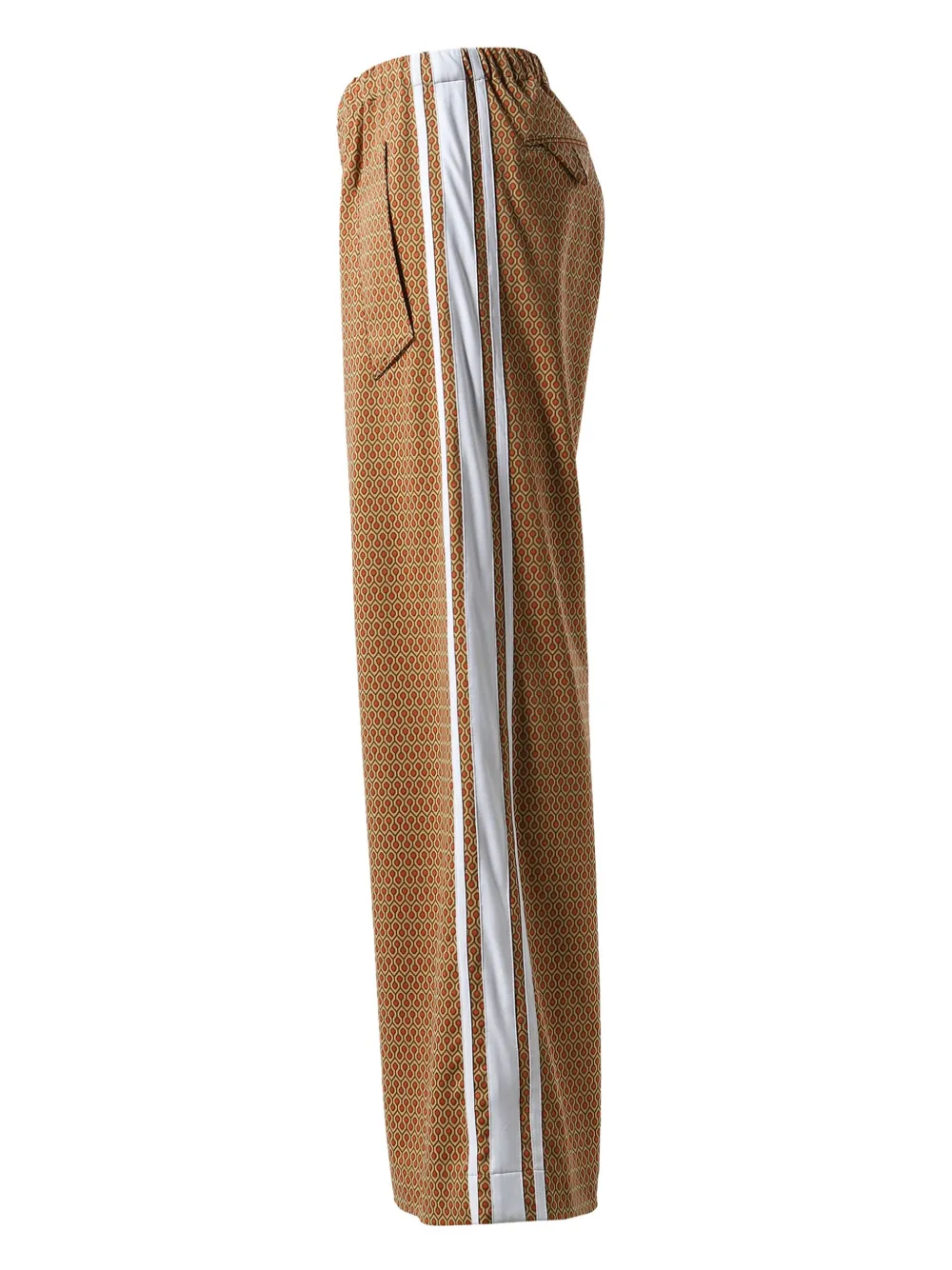 Egonlab Geometric-print Track Pants In Brown