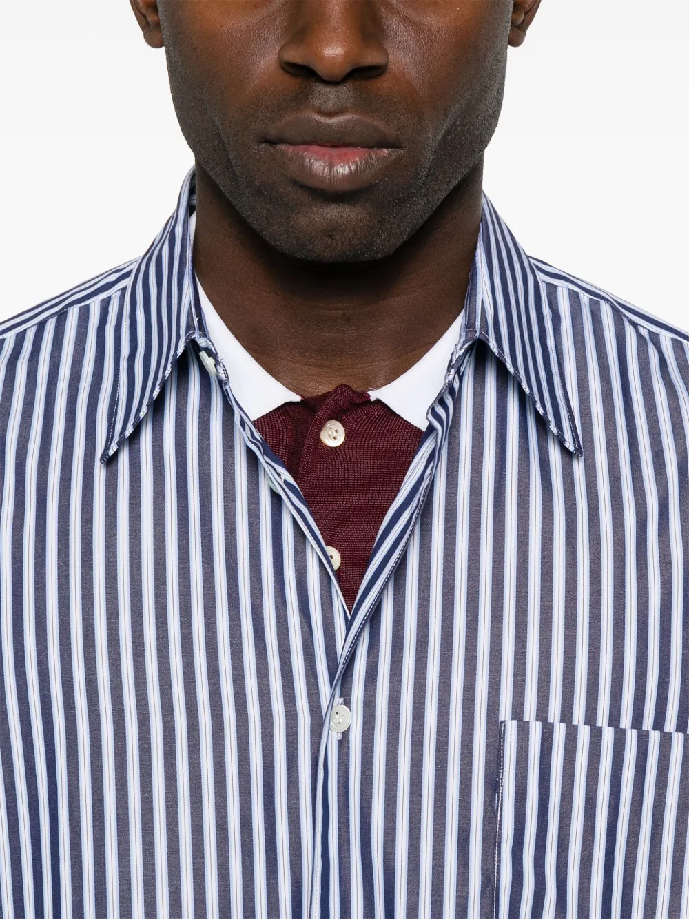Comme Des Garçons Shirt Gestreept overhemd Blauw