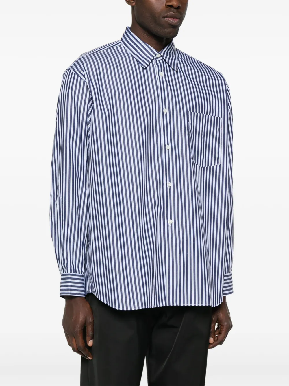 Comme Des Garçons Shirt Gestreept overhemd Blauw