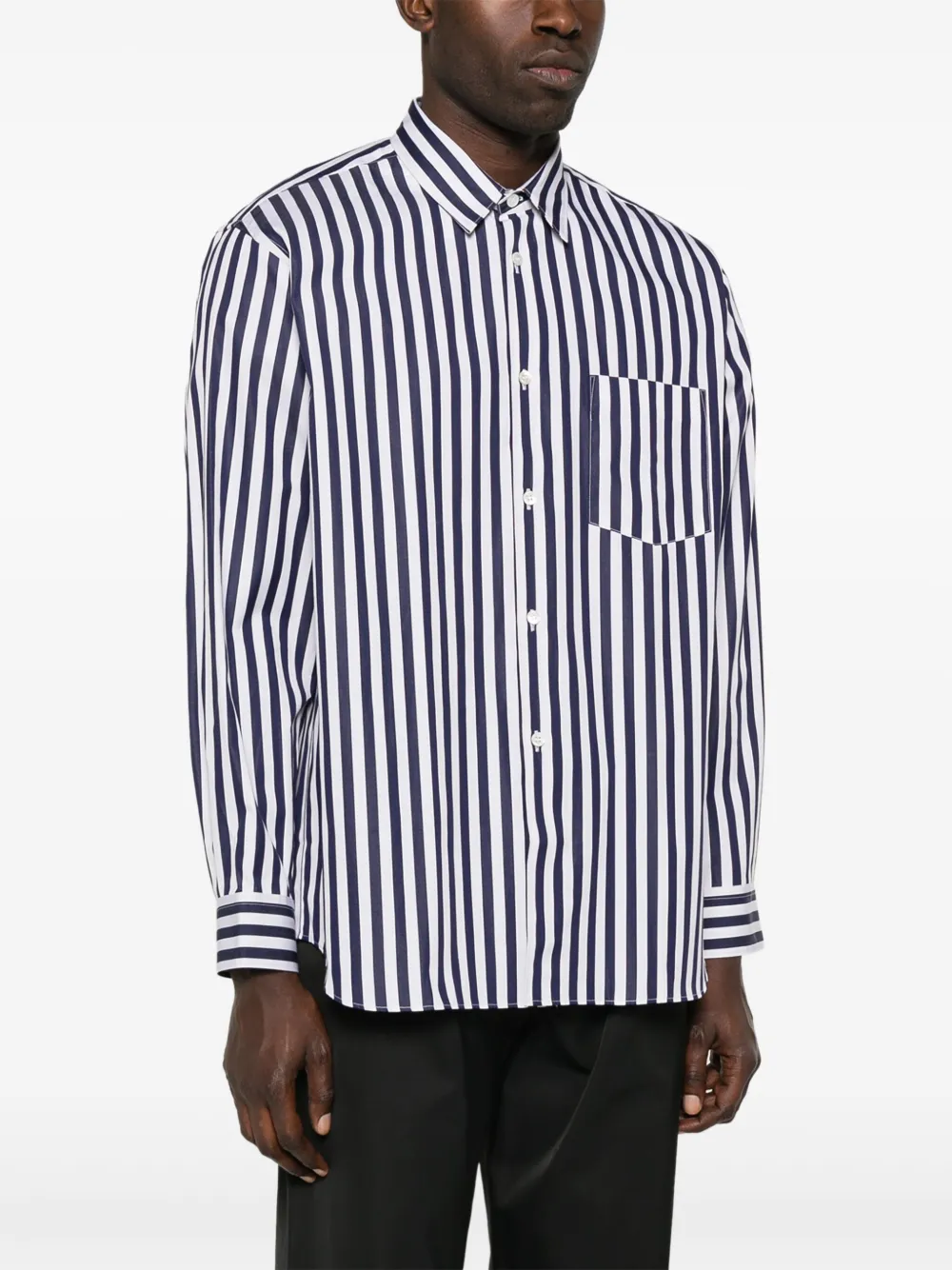 Comme Des Garçons Shirt Gestreept overhemd Blauw