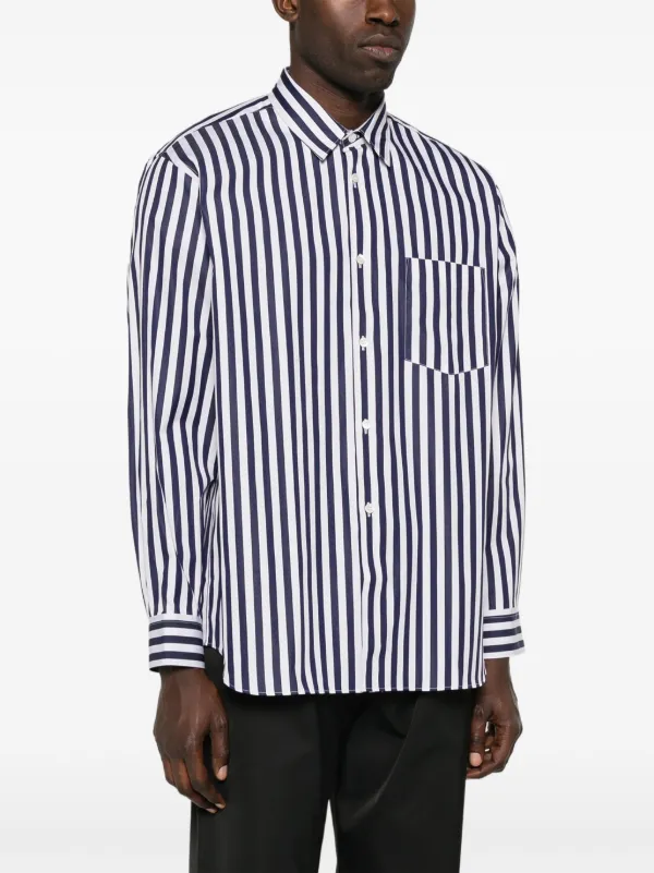 COMME des GARÇONS SHIRT Mサイズ ストライプシャツ Comme Des Garçons Shirt ストライプ シャツ | ブルー | FARFETCH JP