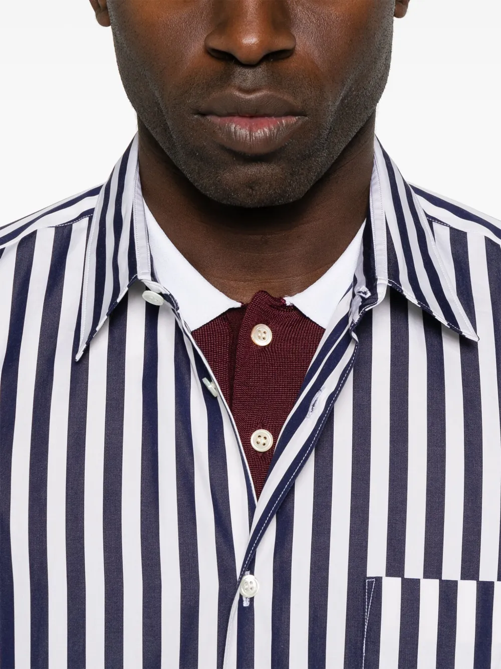 Comme Des Garçons Shirt Gestreept overhemd Blauw