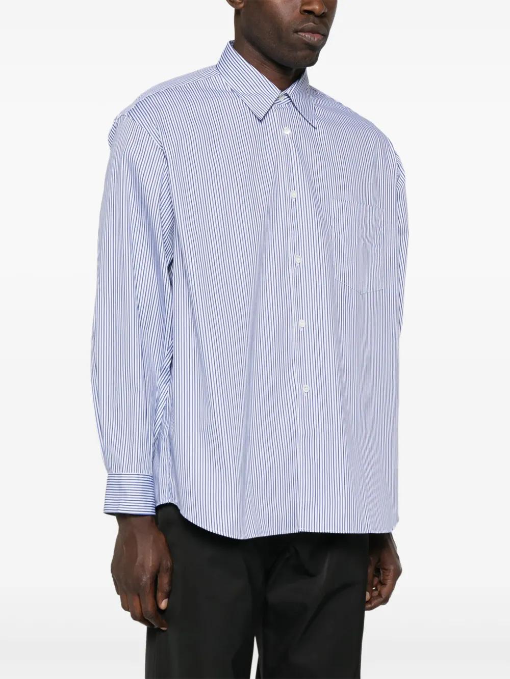 Comme Des Garçons Shirt Gestreept overhemd Blauw