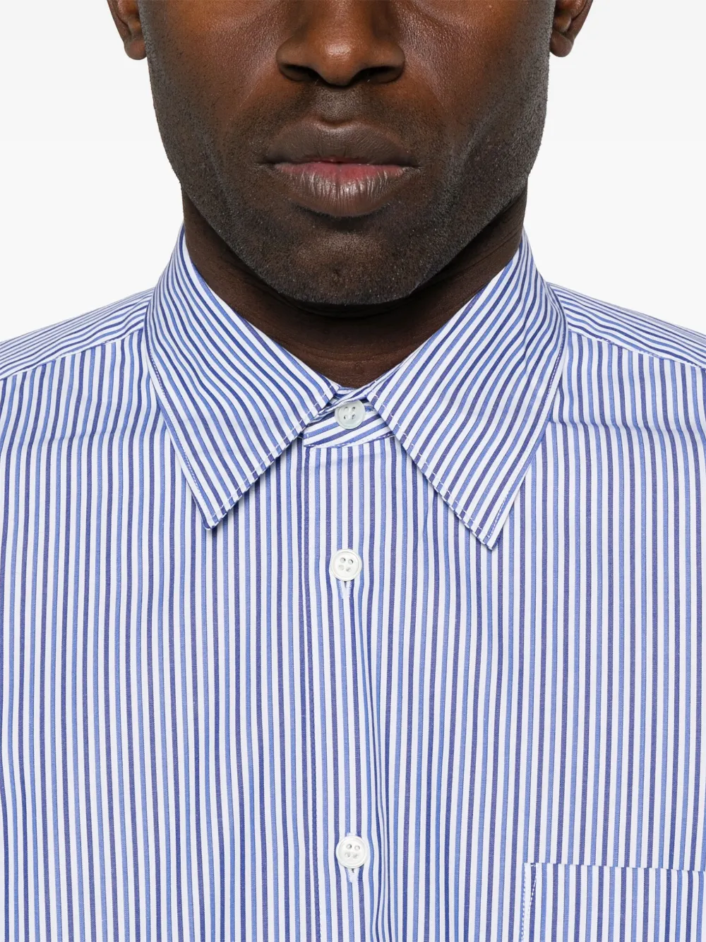 Comme Des Garçons Shirt Gestreept overhemd Blauw