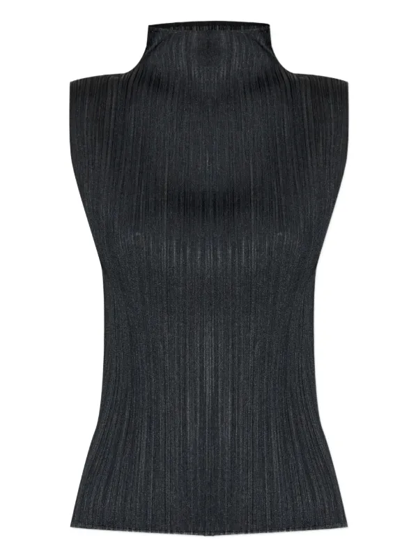 Pleats Please Issey Miyake ハイネック トップ | ブラック | FARFETCH JP