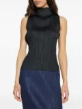 Pleats Please Issey Miyake ribbed high-neck top - Black