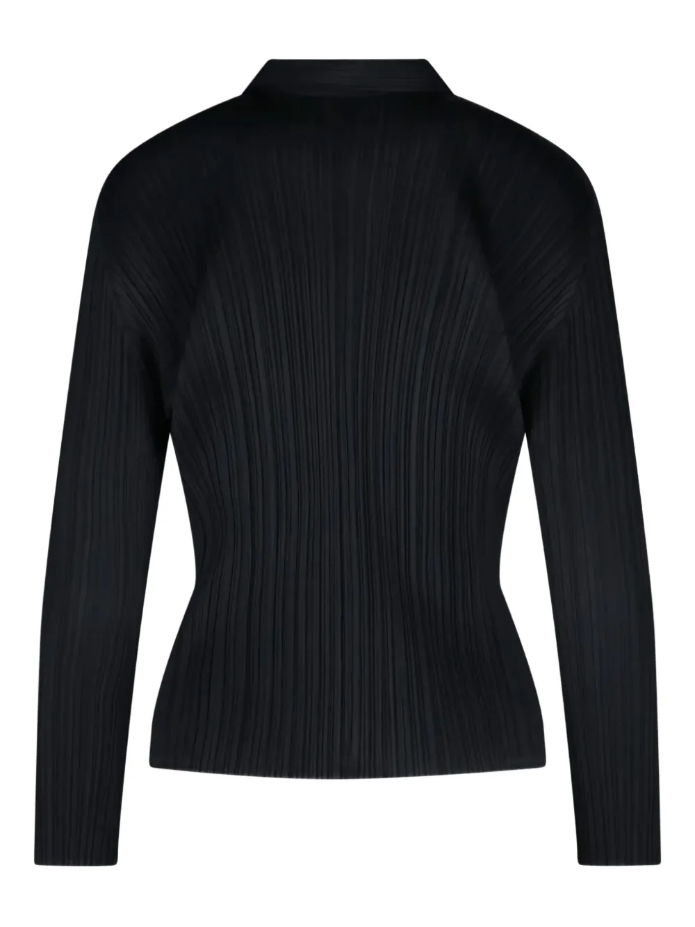Pleats Please Issey Miyake pleated long-sleeve shirt - Blauw