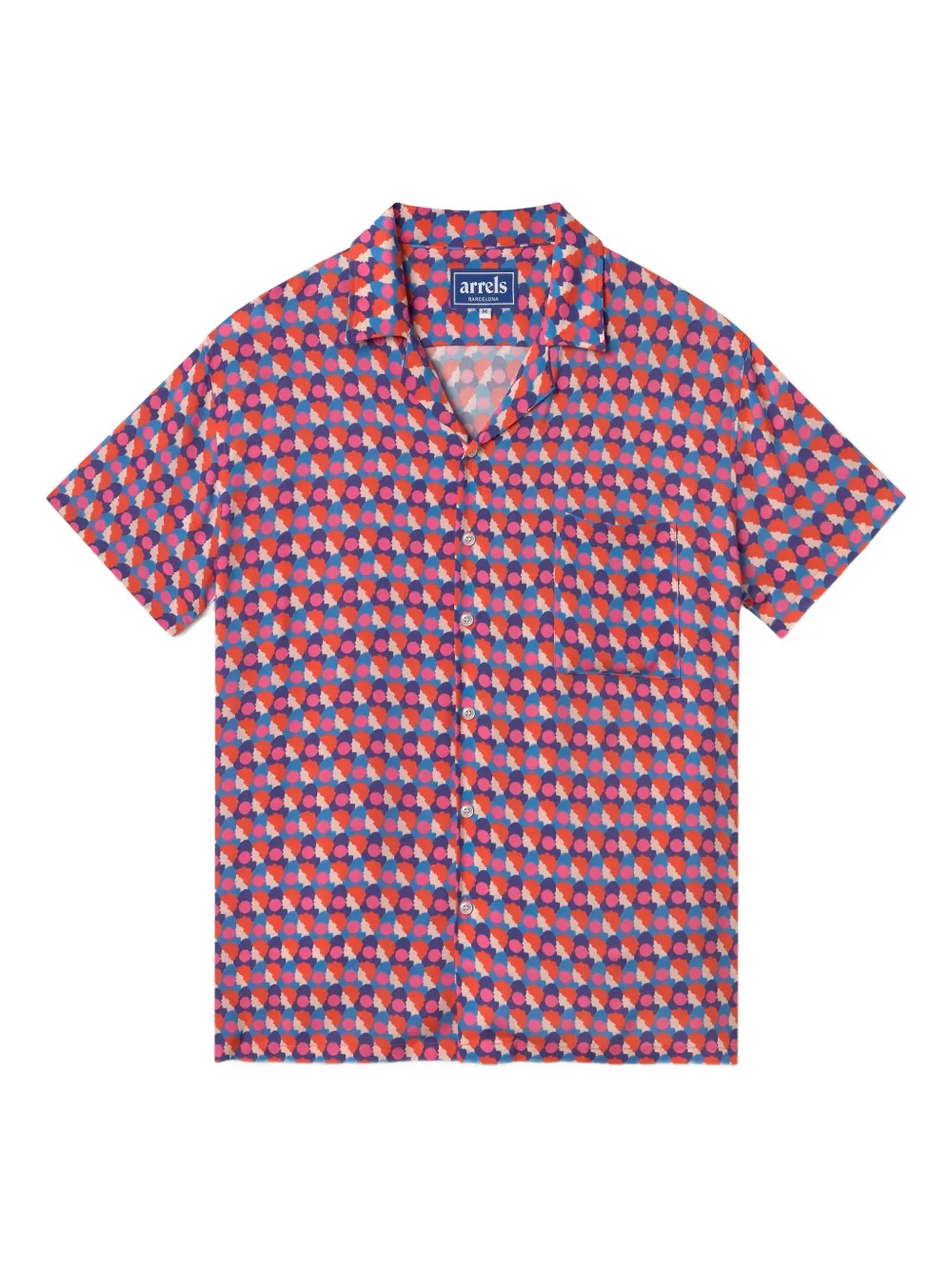 Arrels Barcelona geometric-print short-sleeve shirt | Pink | Image 1