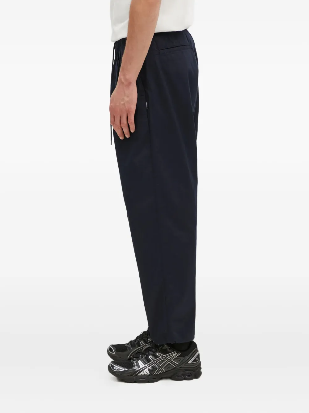 Neighborhood pleated drawstring trousers Blauw