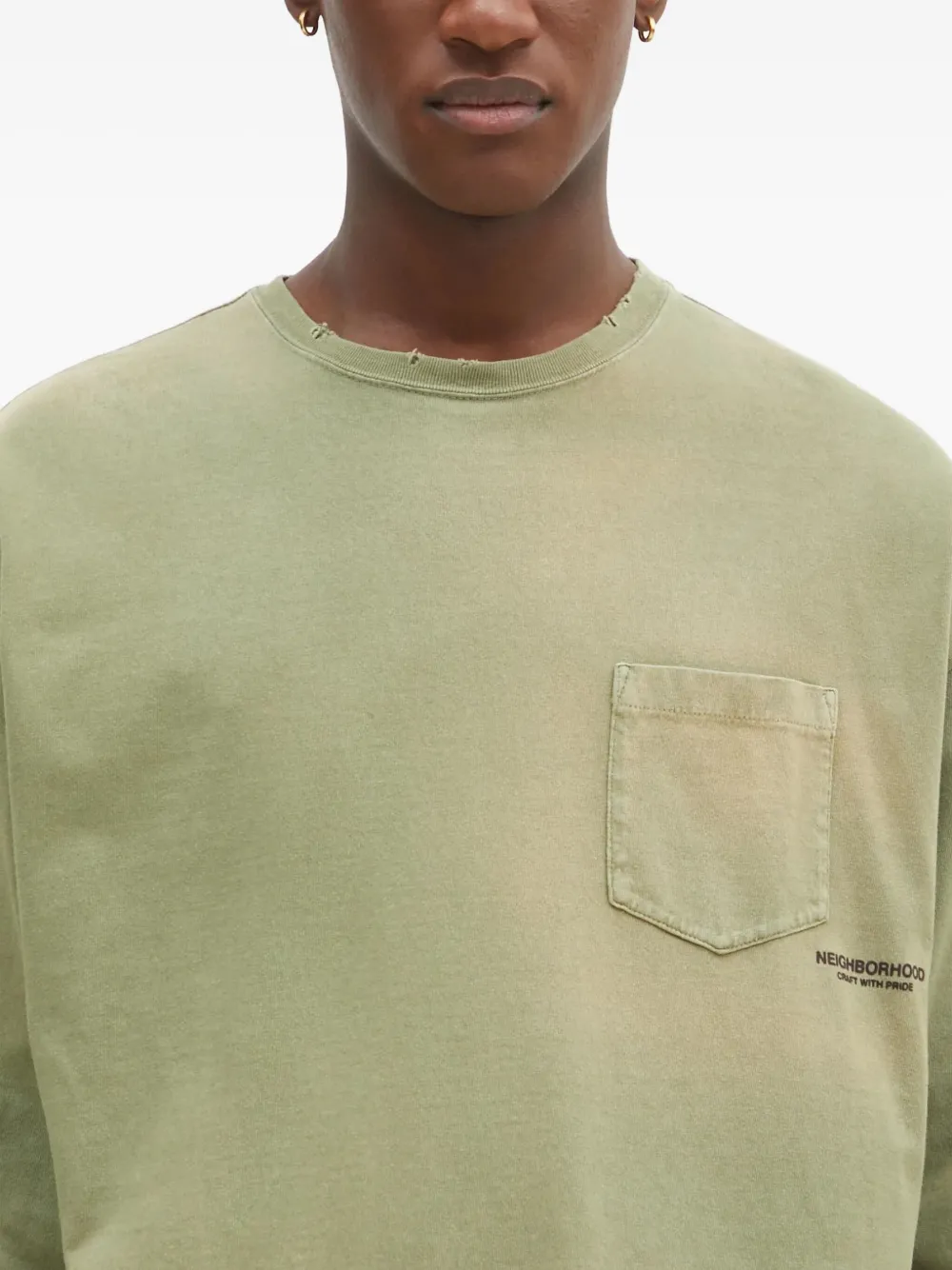 Neighborhood Katoenen T-shirt Groen