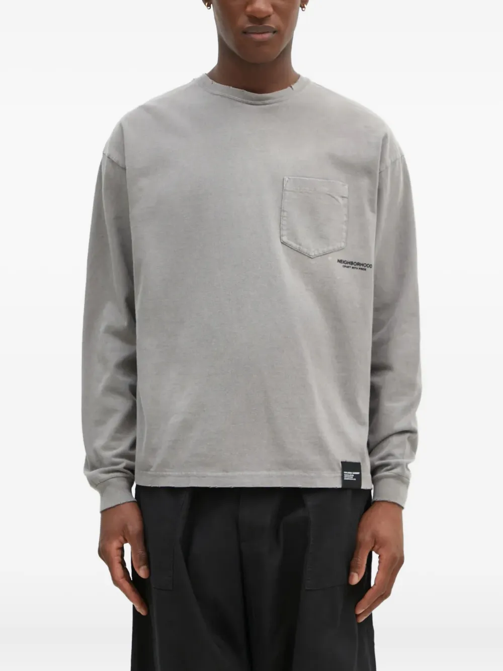 Neighborhood pocket long-sleeve T-shirt | Grey | Image 1
