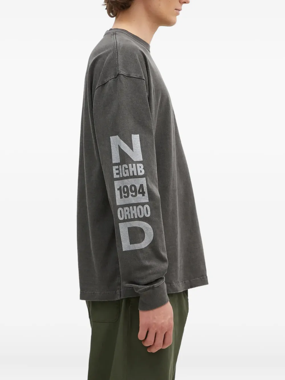 Neighborhood Katoenen T-shirt Grijs