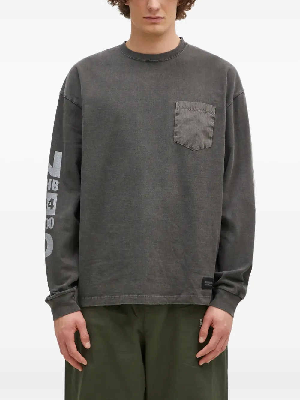 Neighborhood Katoenen T-shirt Grijs
