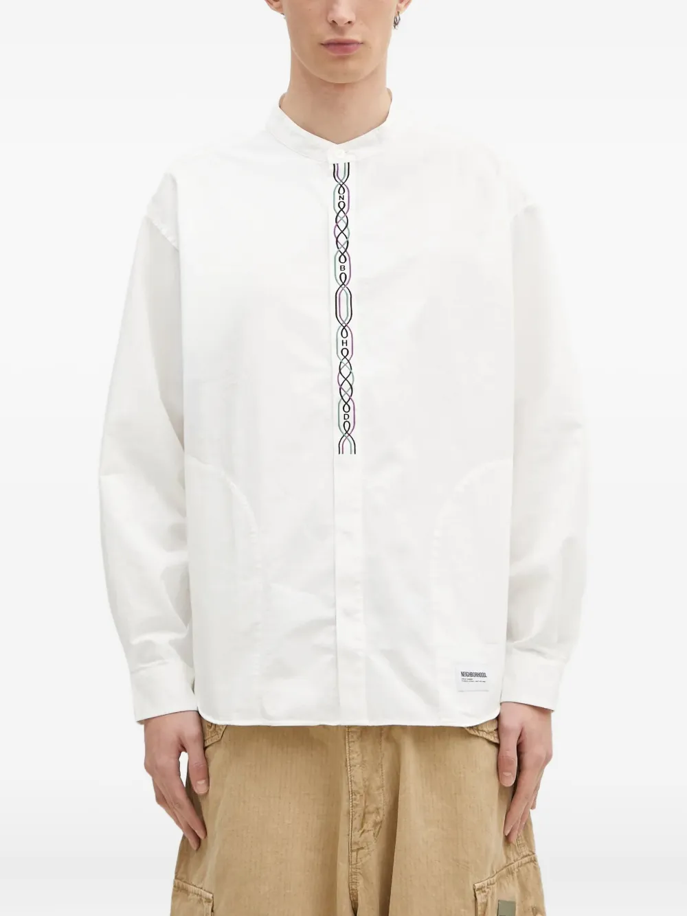 Neighborhood embroidered mandarin-collar shirt | Image 2