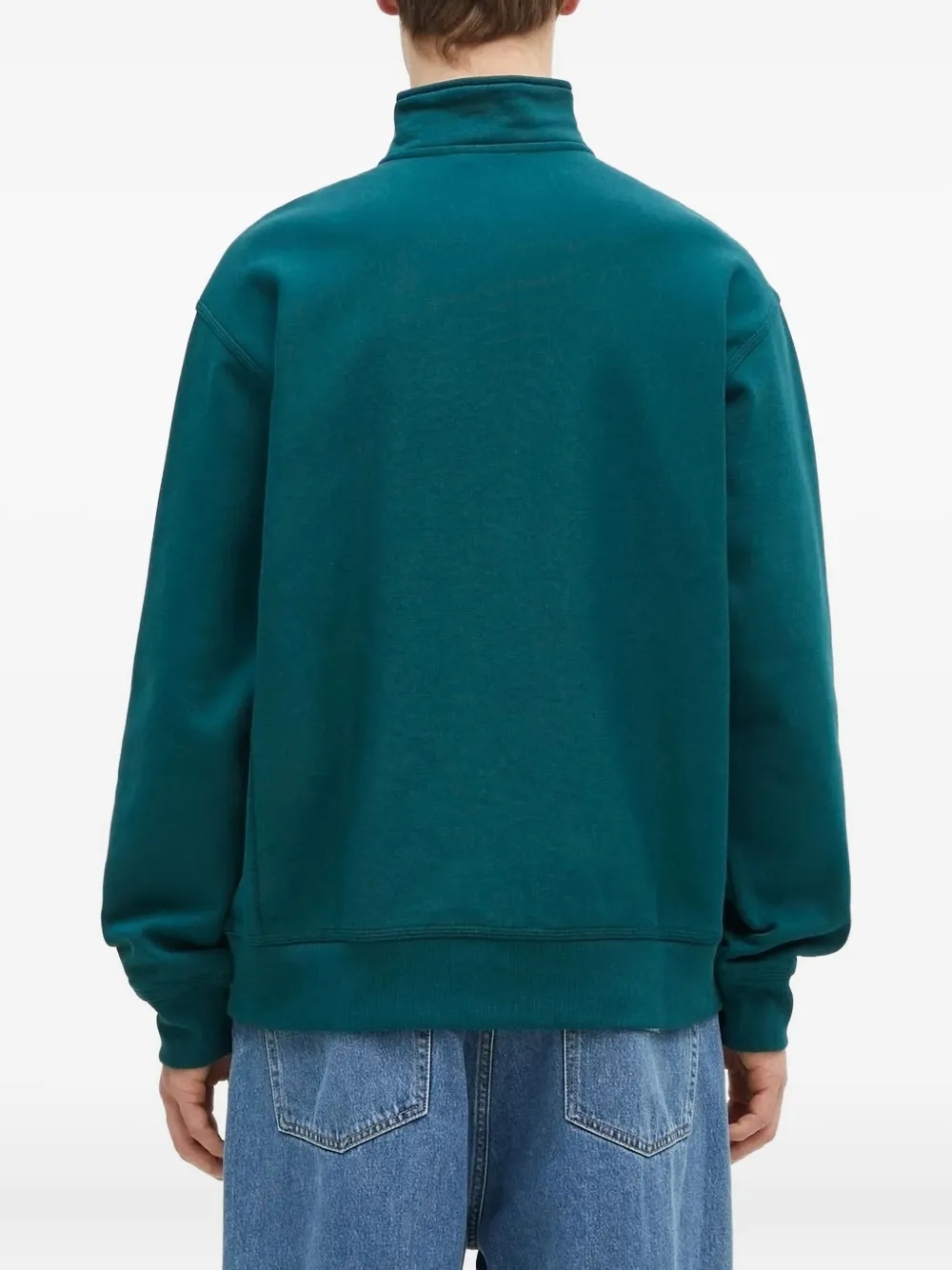 Carhartt WIP half-zip embroidered sweatshirt Groen