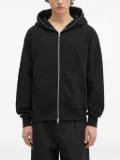Pleasures embroidered zip-up hoodie - Black