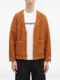 Pleasures textured pocket cardigan - Brown