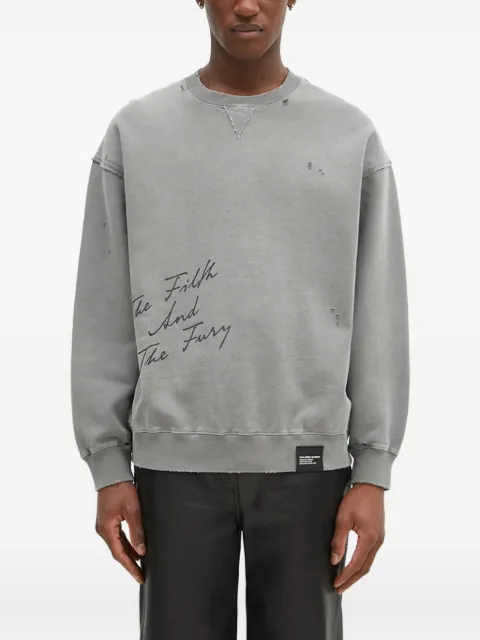 Neighborhood distressed crew neck sweatshirt