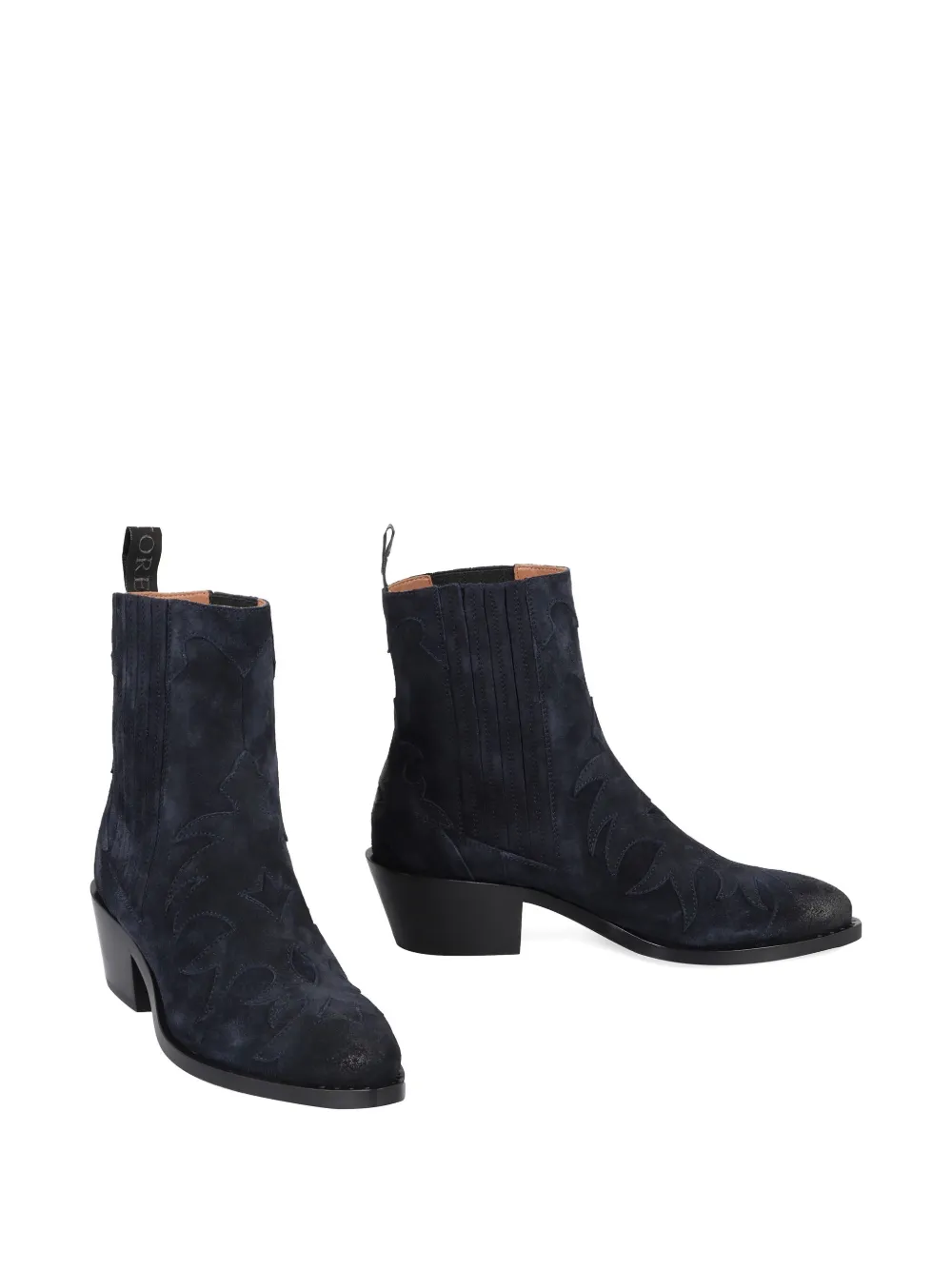 Sartore 45 mm leren enkellaarzen met Western-stijl Blauw