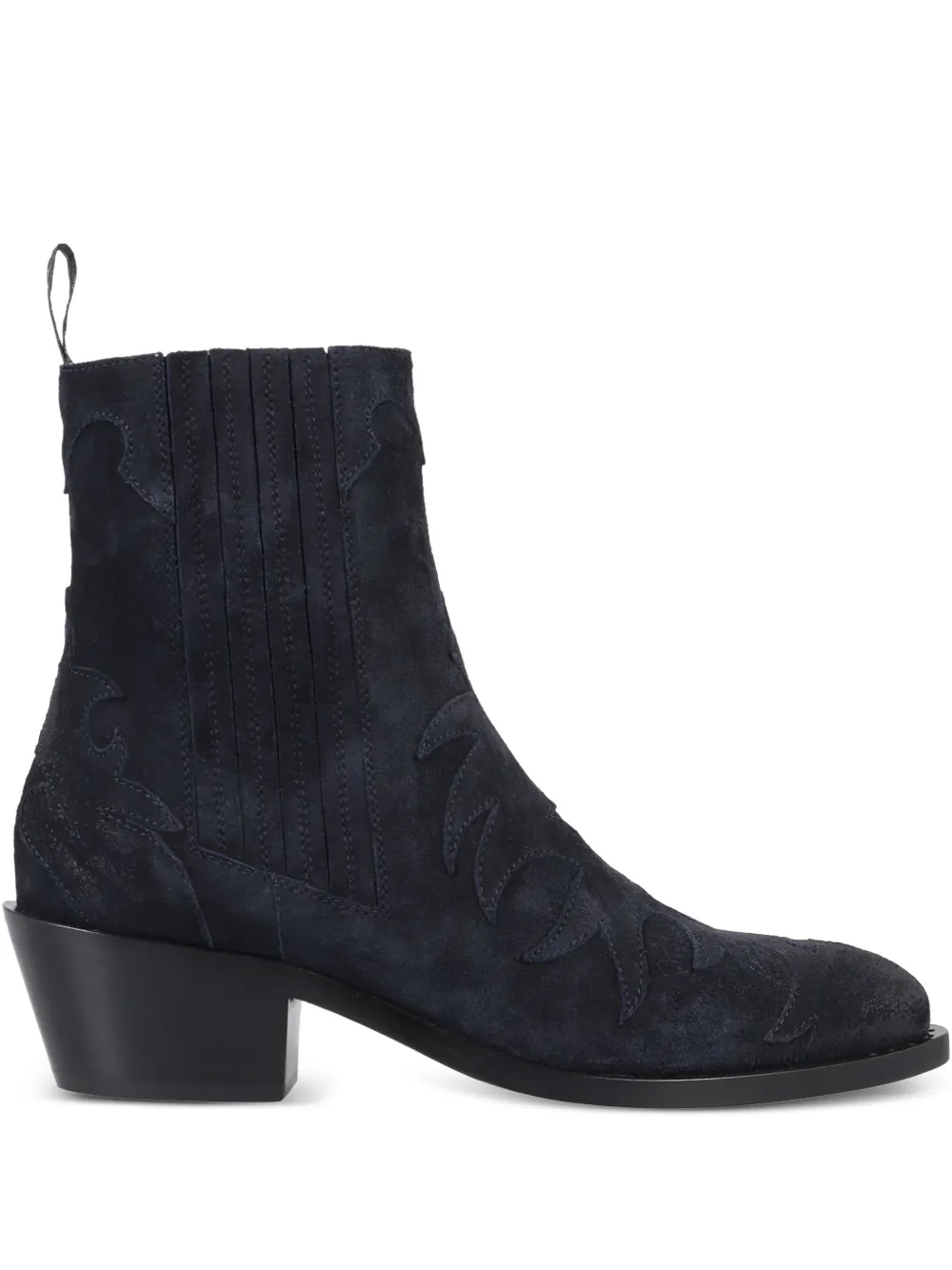 Sartore 45mm leather cowboy ankle boots - Blu