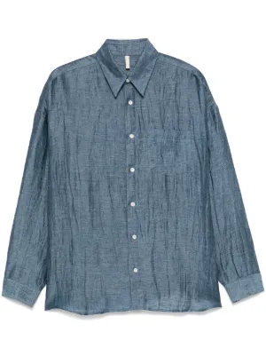 Needles コントラストステッチ デニムシャツ | ブルー | FARFETCH JP