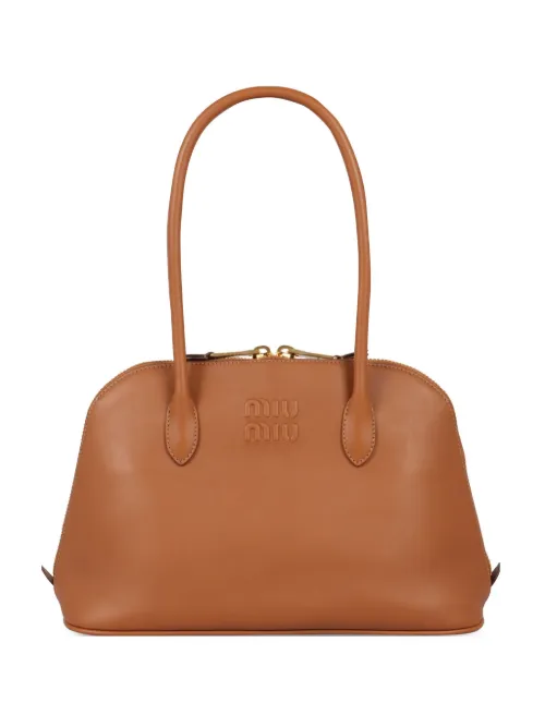 Miu Miu sac en cuir - Marron - Miu Miu - Modalova
