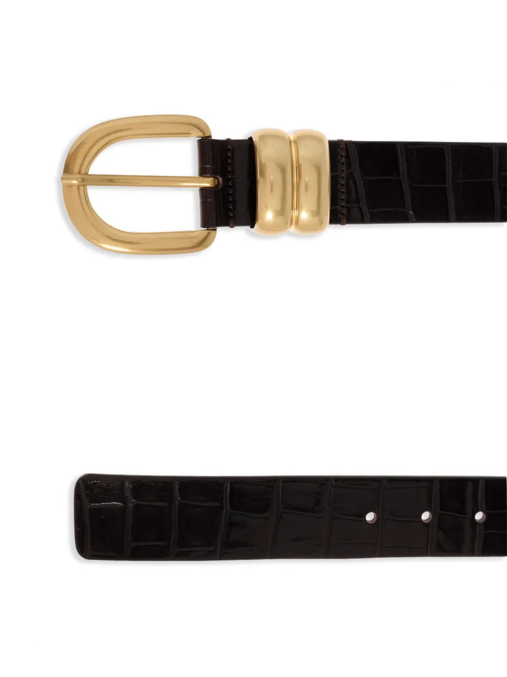 Shop By Malene Birger Leather Belt In Black