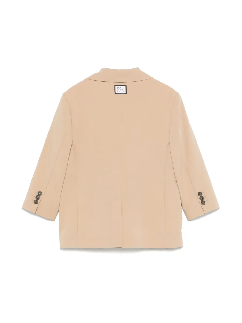 Shop Douuod Single-breasted Blazer In 褐色