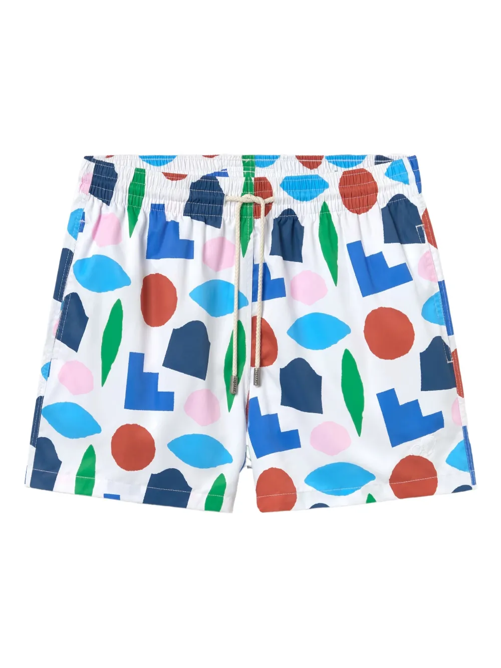 Arrels Barcelona geometric-print swim shorts | White | Image 1