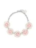 Blumarine flower-detailing necklace - White