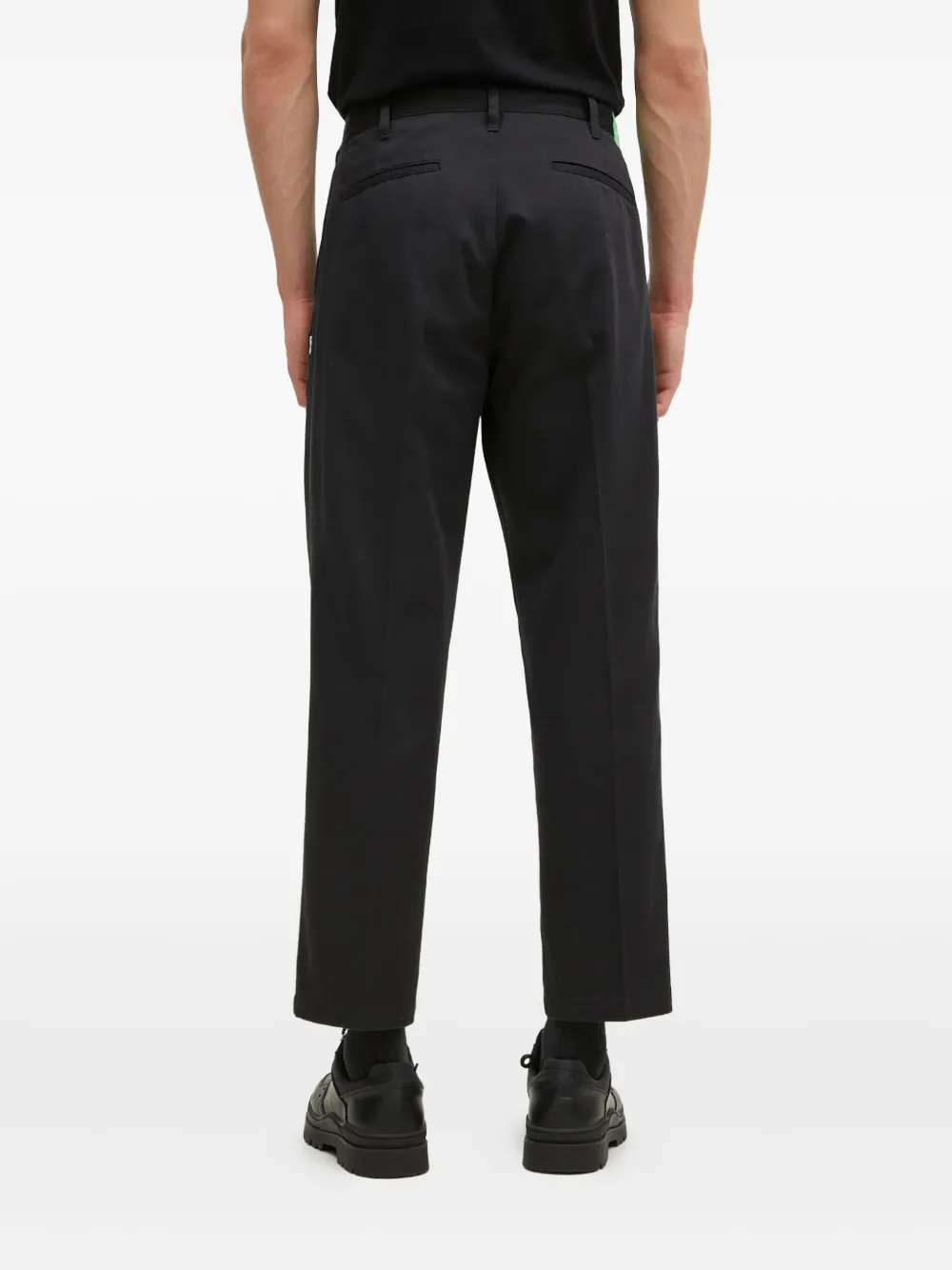 Neighborhood ring-detail trousers Zwart