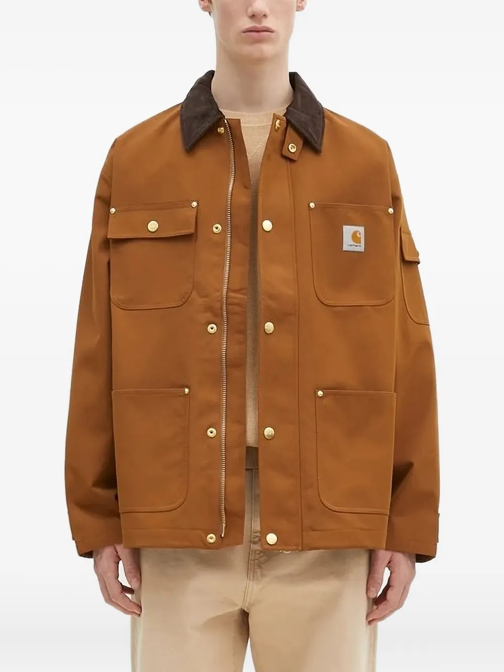 Carhartt WIP Clapton corduroy-collar shirt jacket Bruin