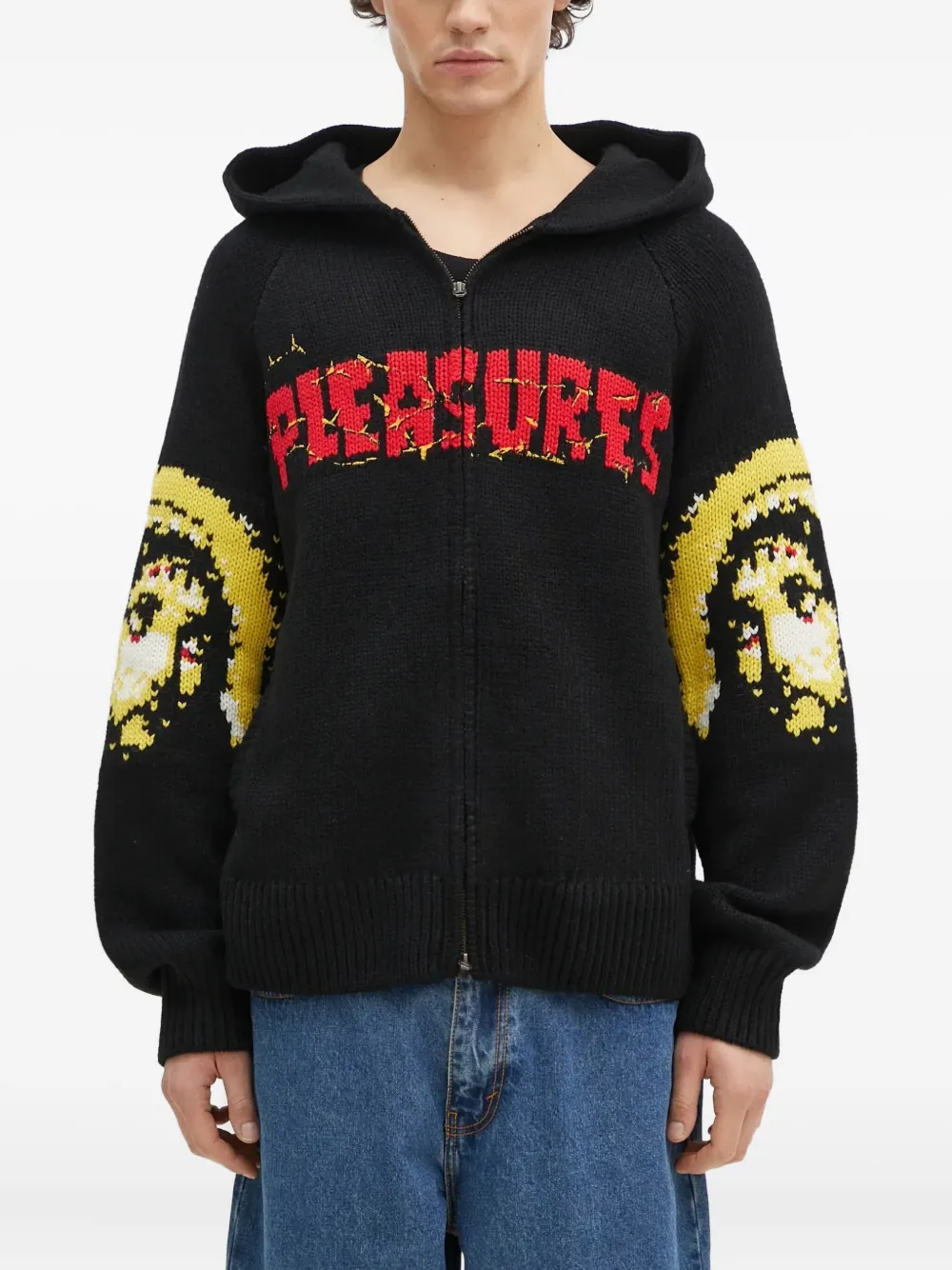 pixel-face hoodie