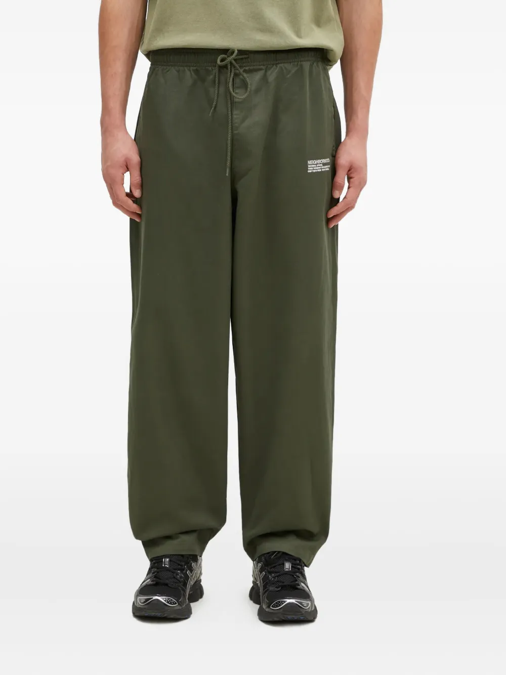 Neighborhood drawstring trousers | Green | Image 1