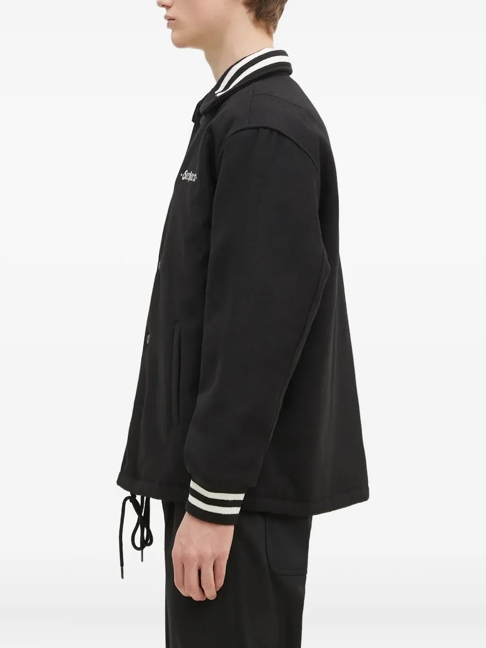 Carhartt WIP embroidered coach jacket Zwart