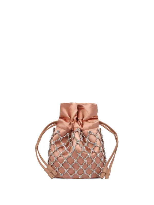 Aquazzura Mini Crystal Lover Clutch Bag in Pink