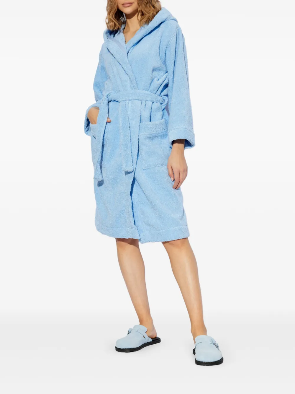 Moschino logo-print robe - Blauw