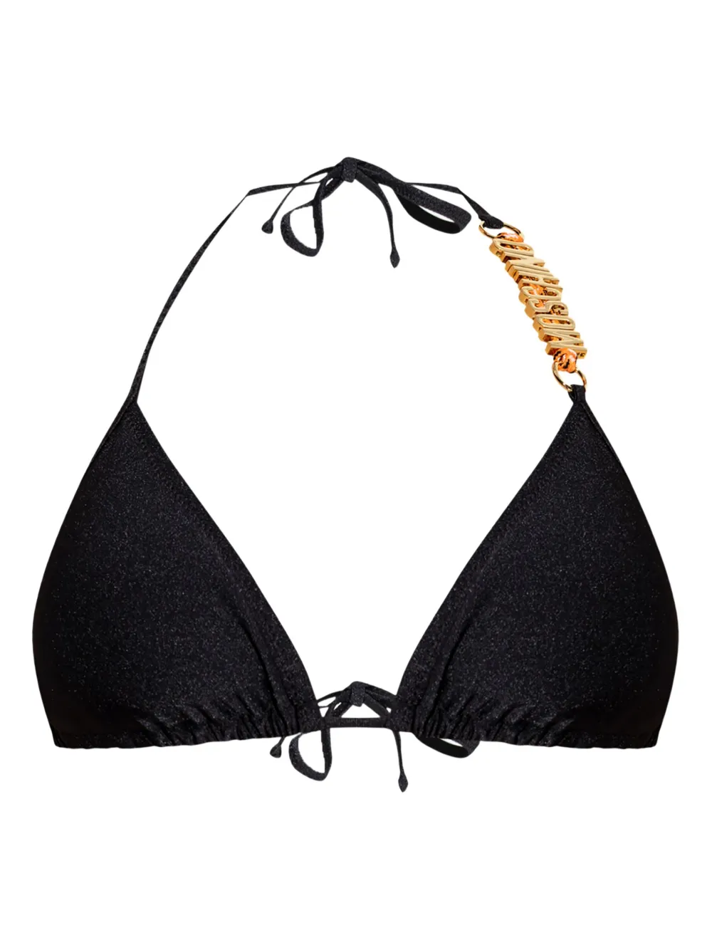 Moschino Bikinitop met logo Zwart