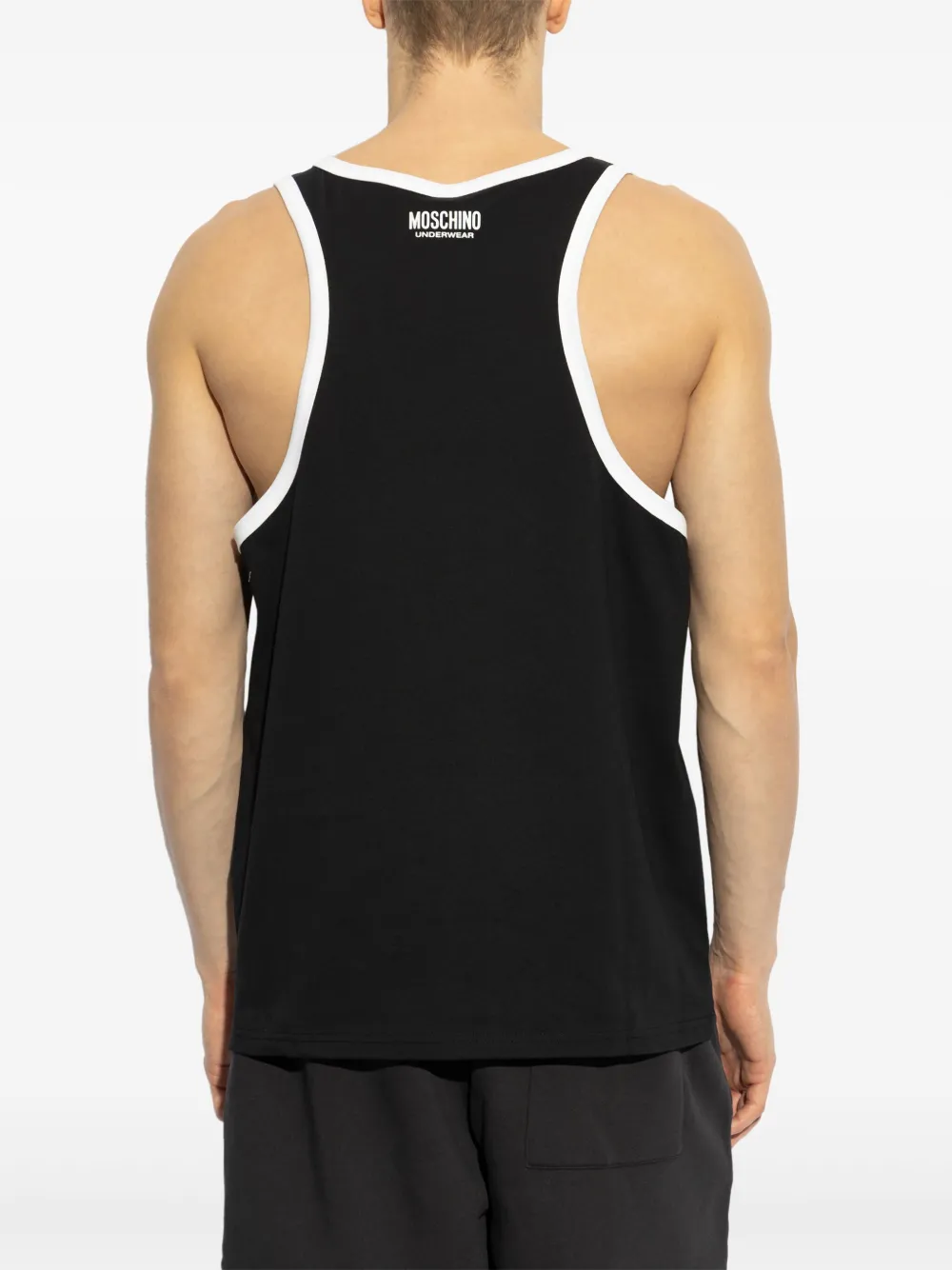 Moschino Tanktop met logo-applicatie Zwart