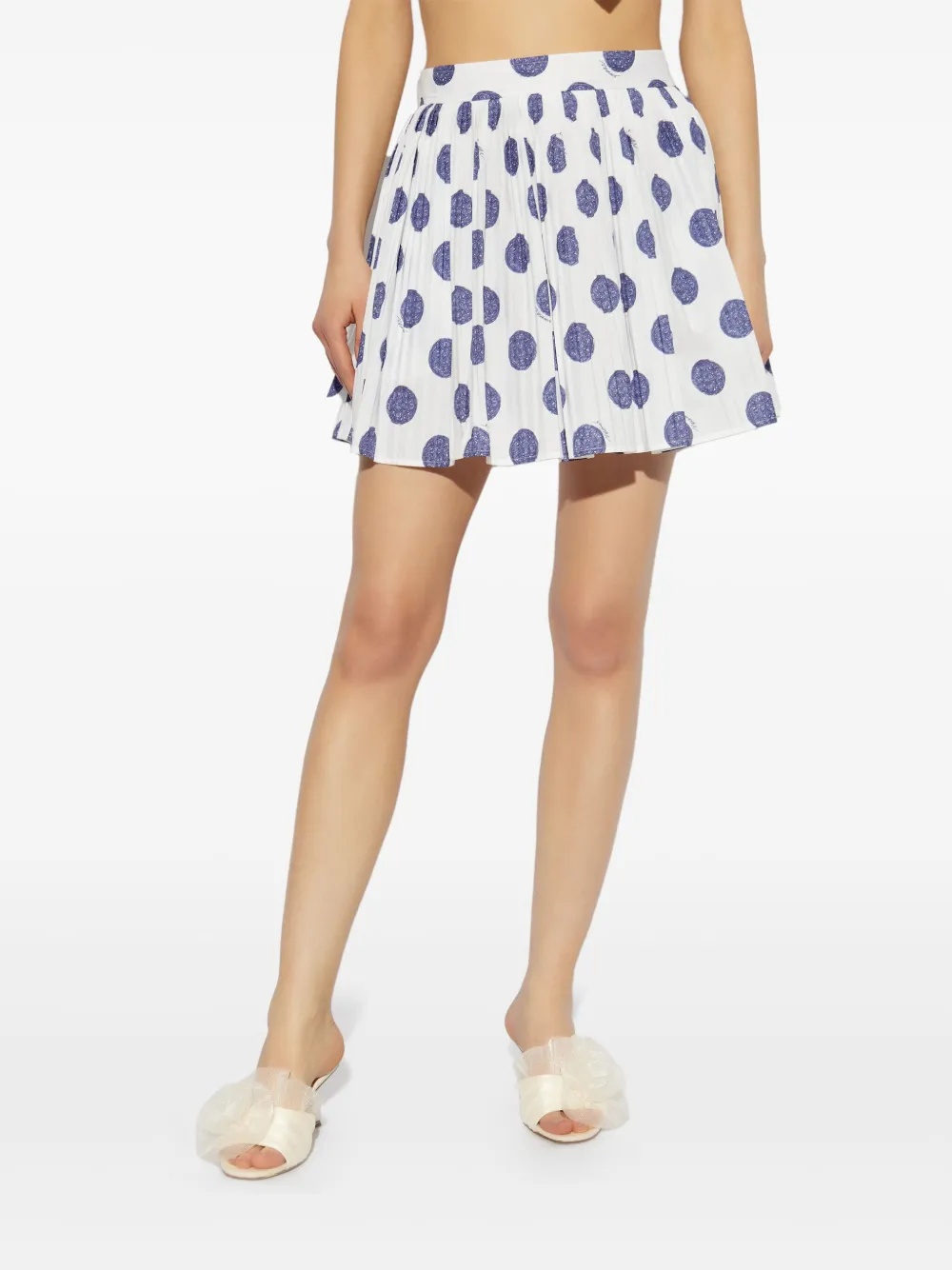 Moschino Katoenen plooirok Wit