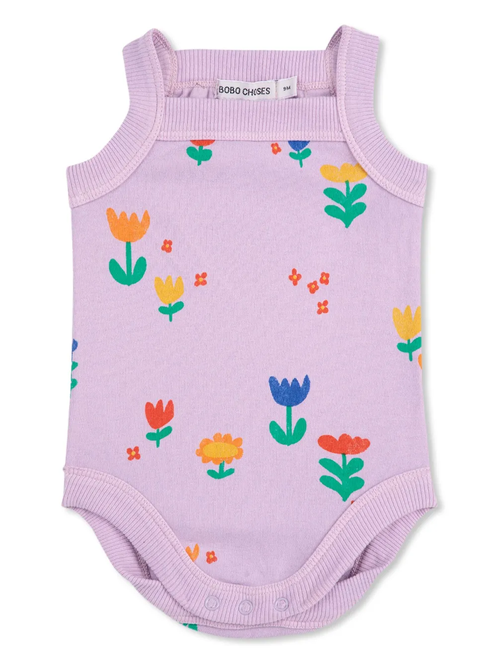 Bobo Choses Romper met bloe print Paars