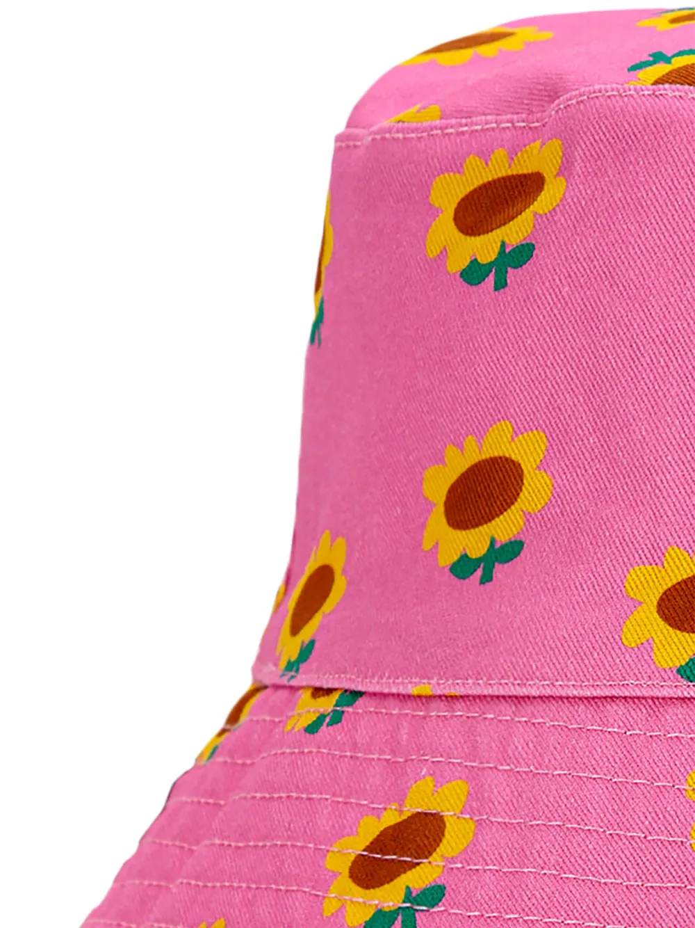 Bobo Choses Zonnehoed met bloemenprint Roze