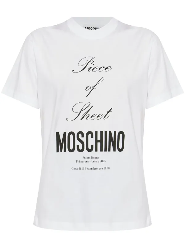【MOSCHINO】スローガン Tシャツ Moschino スローガン Tシャツ | ホワイト | FARFETCH JP