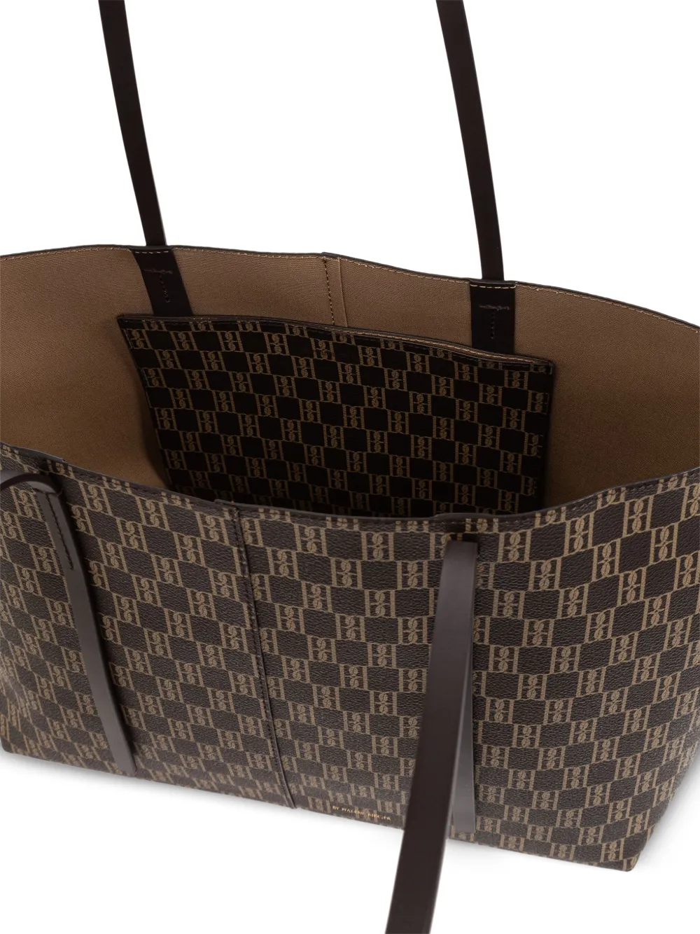 Shop By Malene Birger Abigail Monogram Tote Bag In Brown