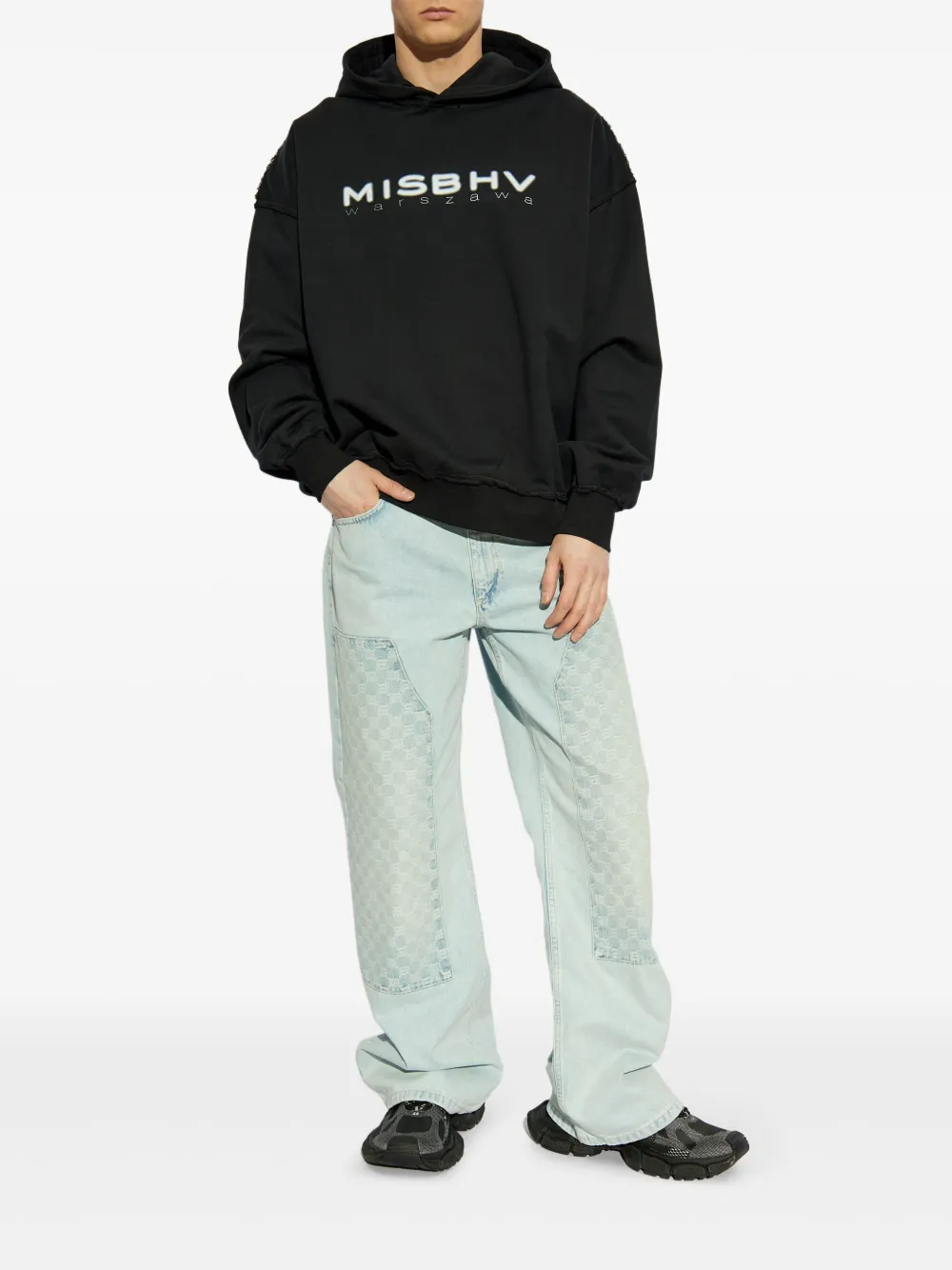 MISBHV logo-print hoodie - Zwart